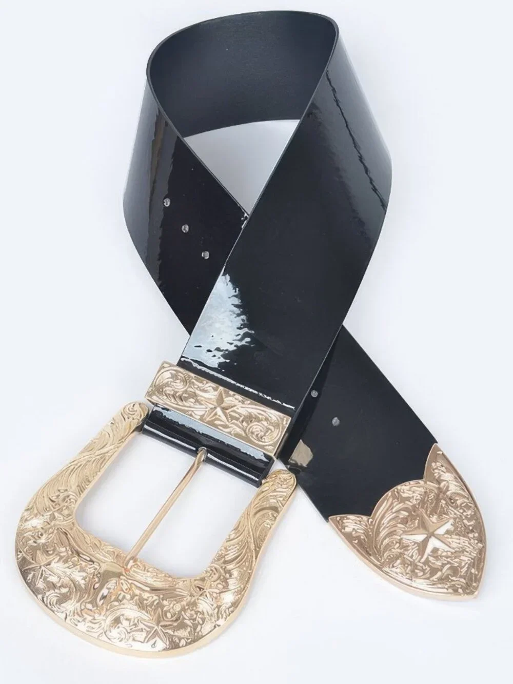 Oversized Multi Metal Waist Enamel Belt
